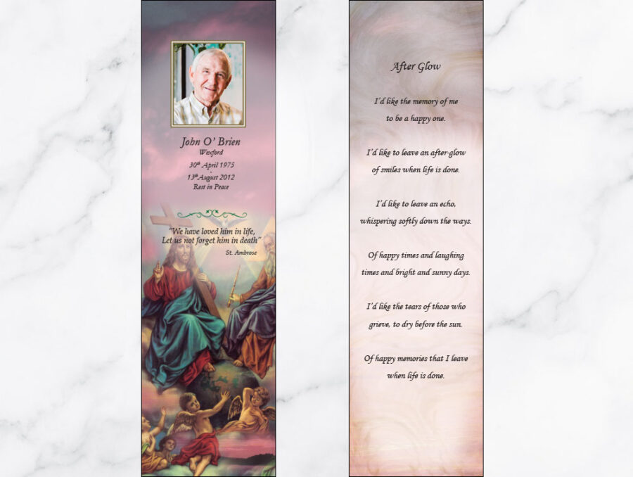 Jesus in Heaven memorial bookmarks