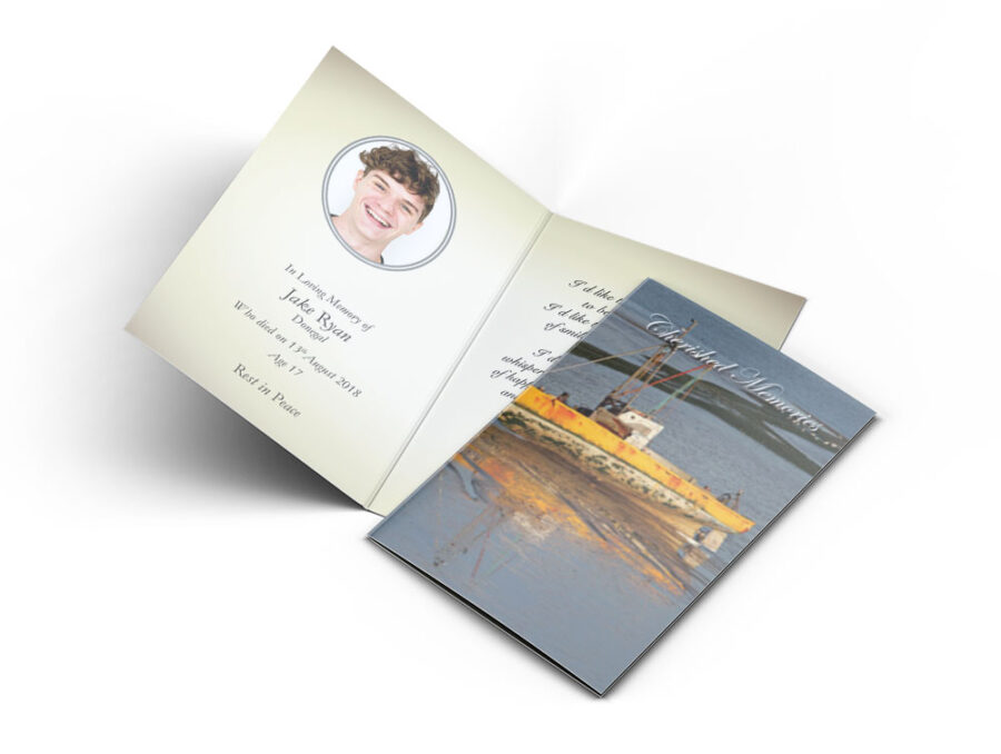 Beach Boat Memorial Cards