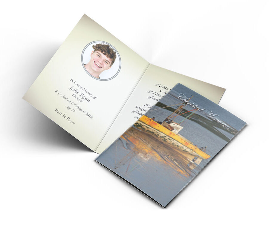 Beach Boat Memorial Cards