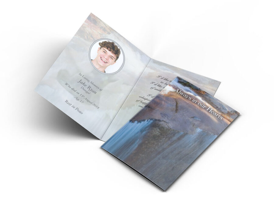 waterfall memorial cards