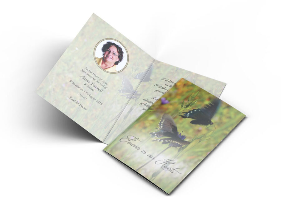 butterfly memorial cards