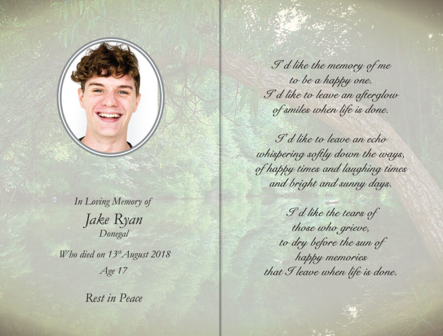 Forest Lake Memorial Cards