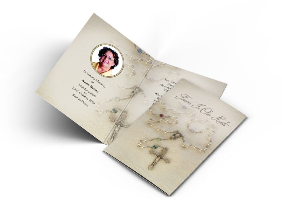 Rosary Cross Memorial Cards