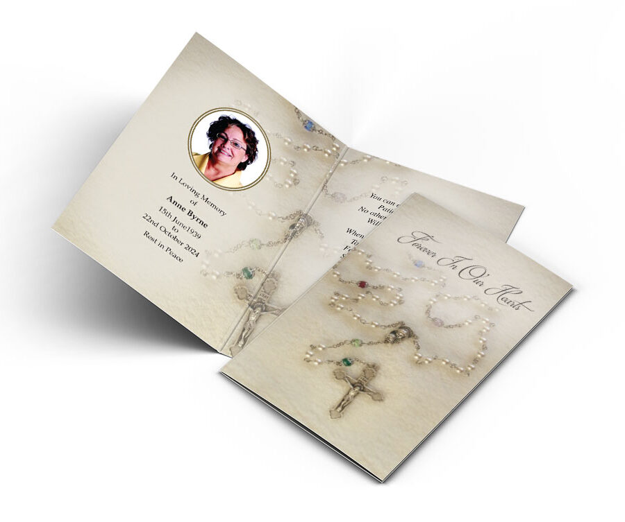 Rosary Cross Memorial Cards