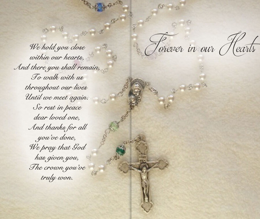 rosary cross Memorial Cards