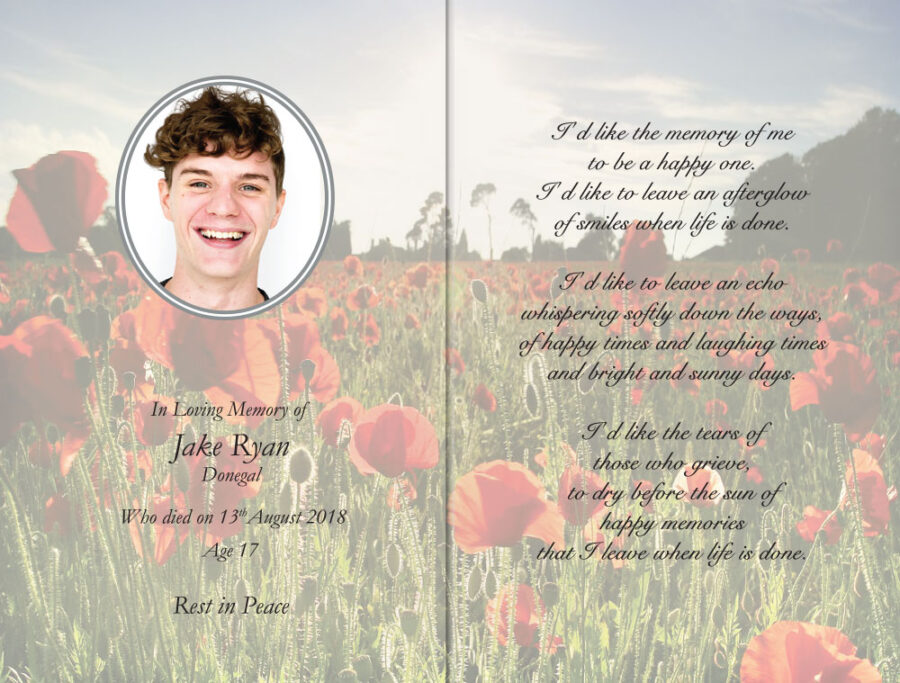 Poppy Field Memorial Cards