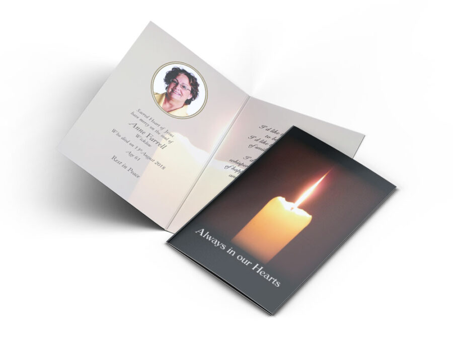 Memorial Card Candle