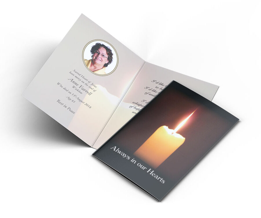 Candle Memorial Cards