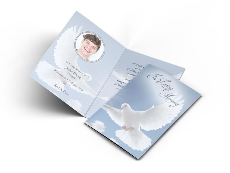Memorial Card Dove