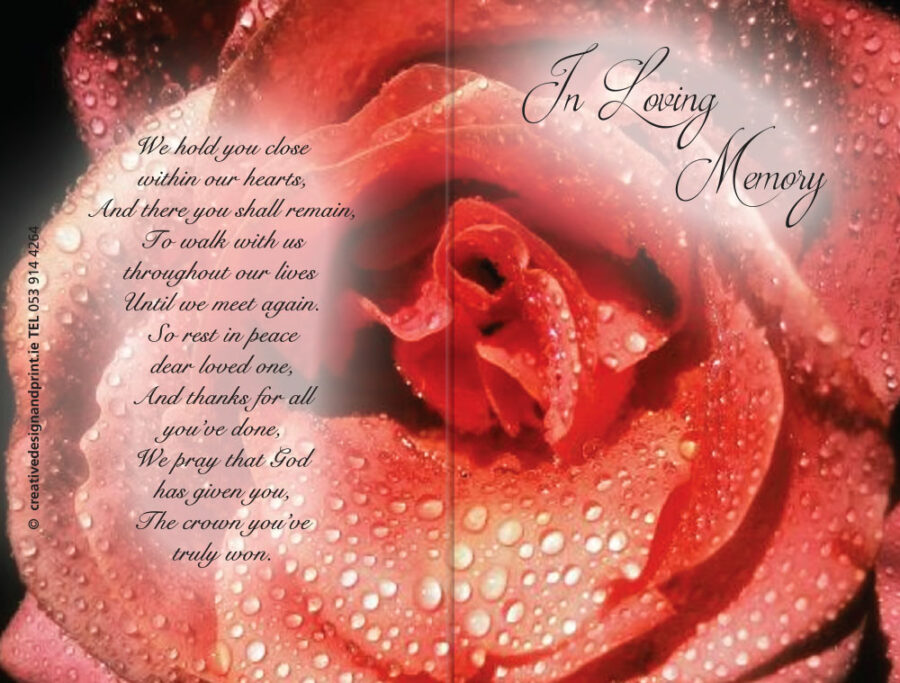 rose Memorial Cards