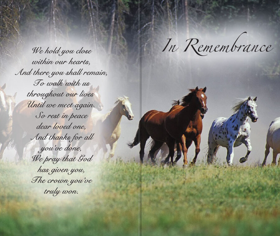 horses memorial cards