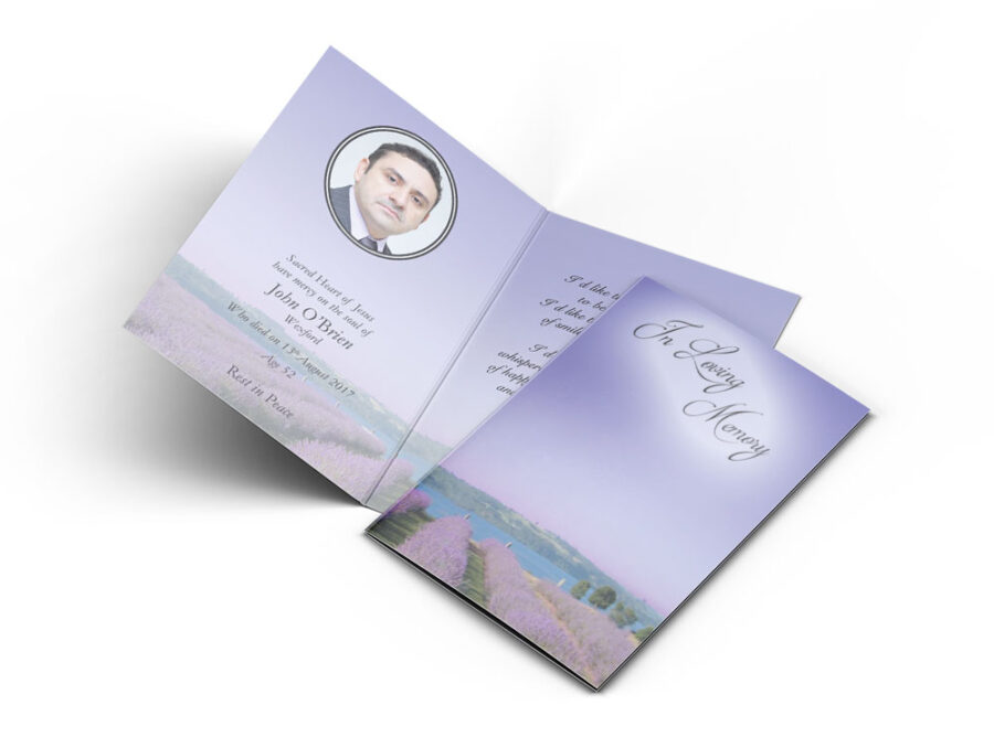 lavender field memorial cards