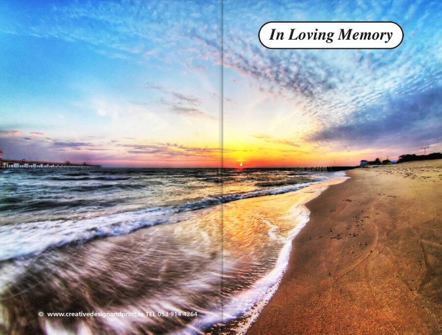 morning beach memorial cards