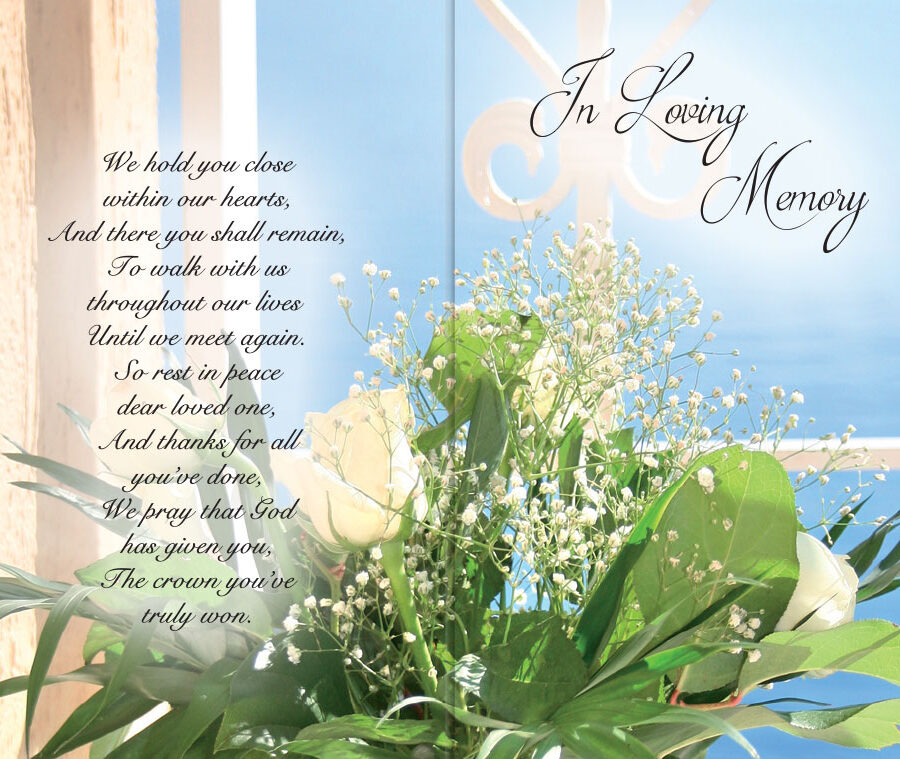 bouquet memorial cards