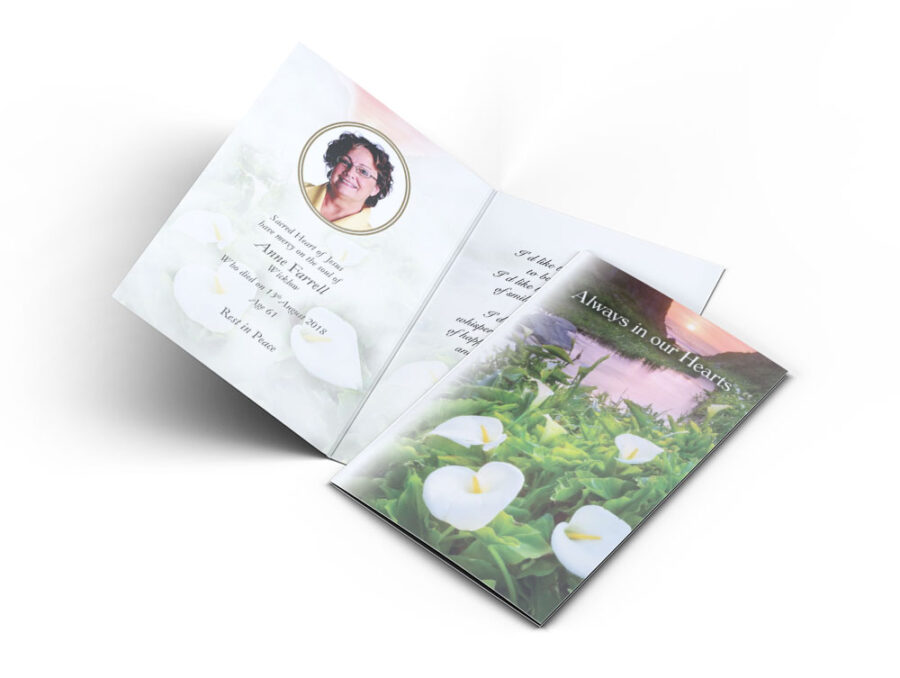 lily pond memorial cards
