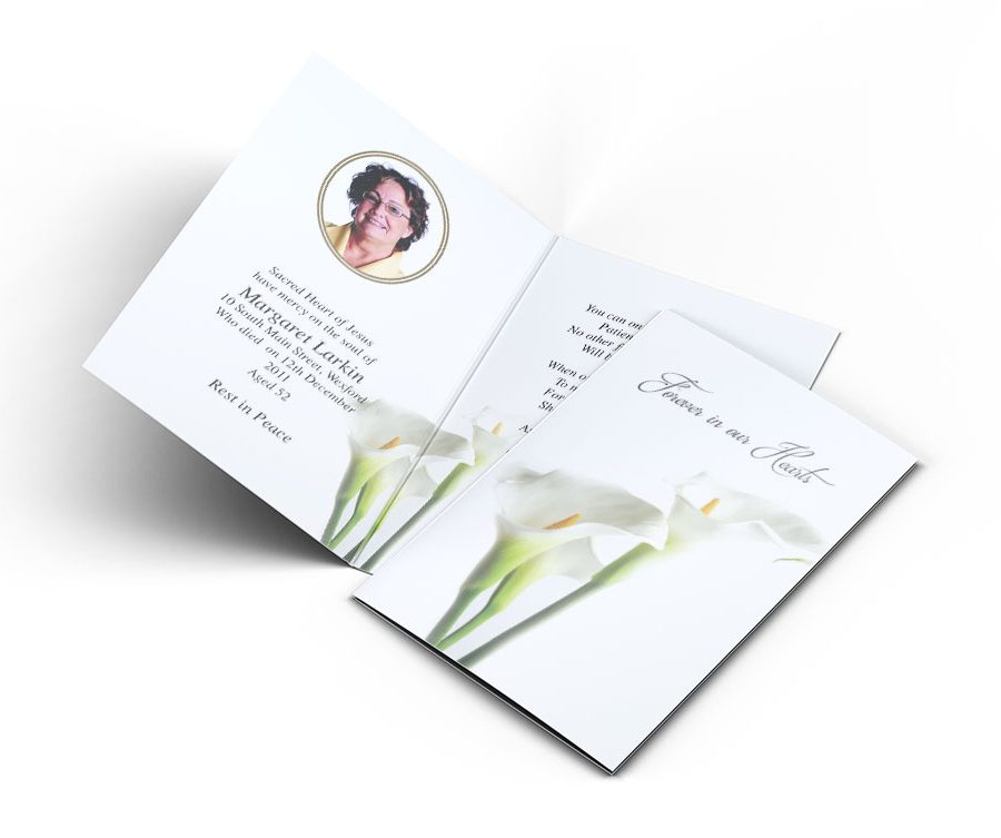 lily memorial card