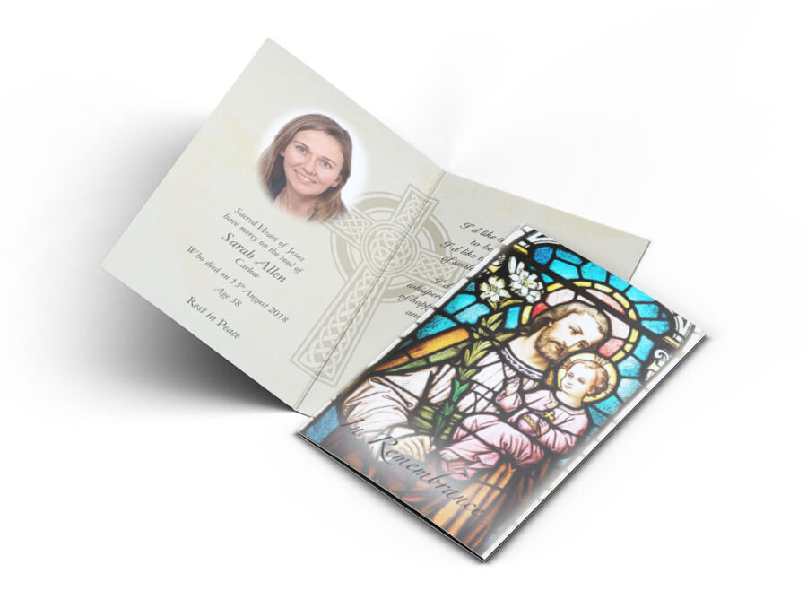 Jesus and Joseph memorial cards