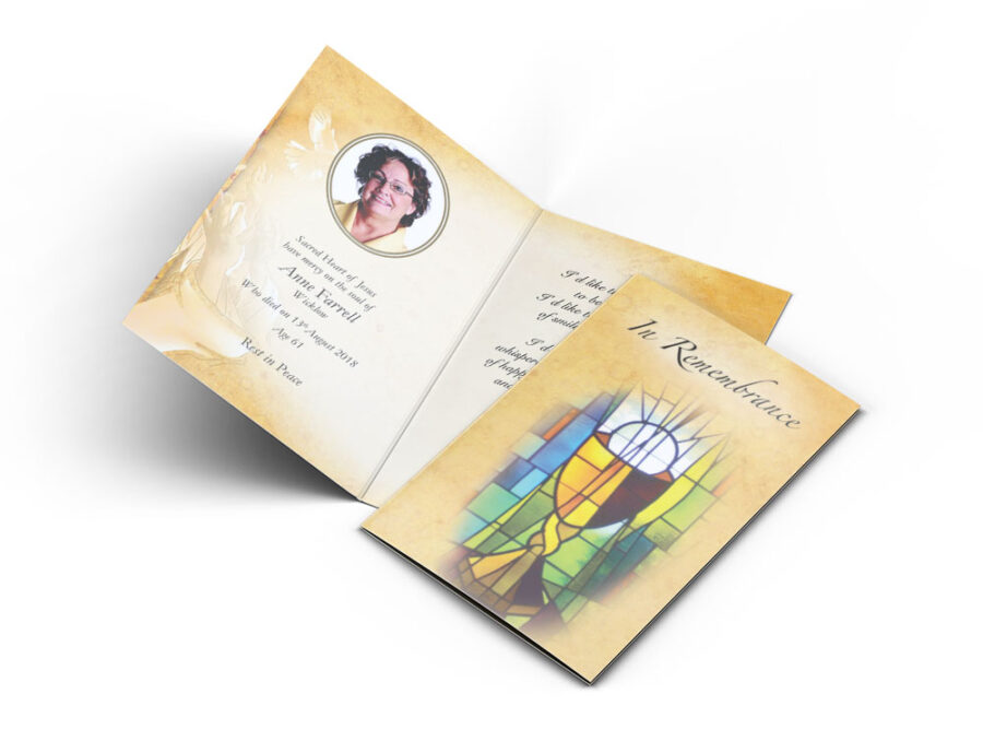 stained glass Memorial Cards