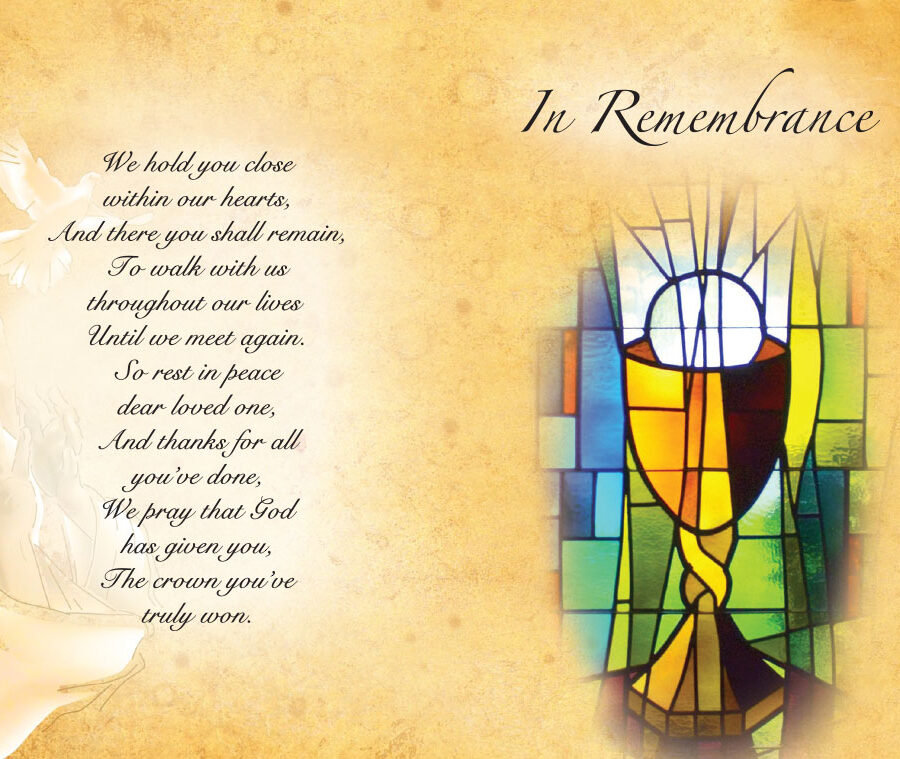 stained glass Memorial Cards