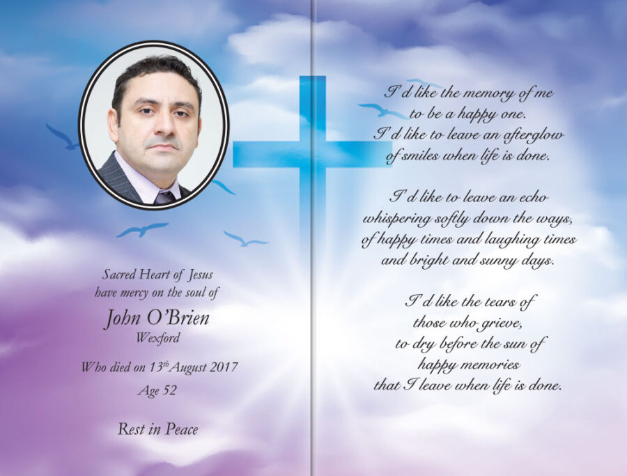 Blue Cross Memorial Cards