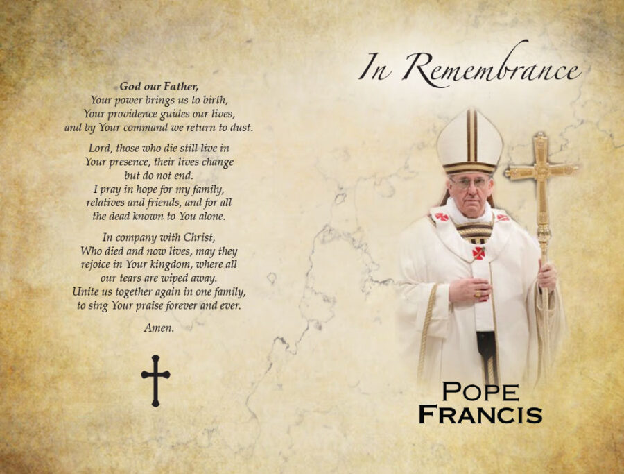 Pope Francis Memorial Cards