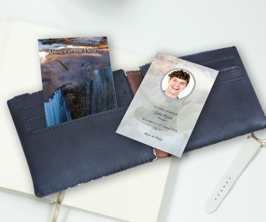 waterfall wallet cards