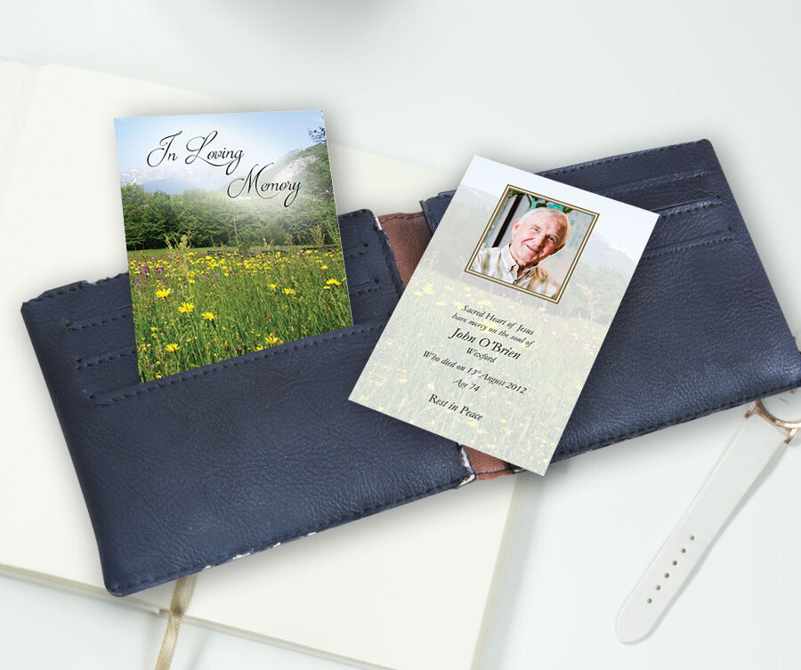 wild flowers wallet cards
