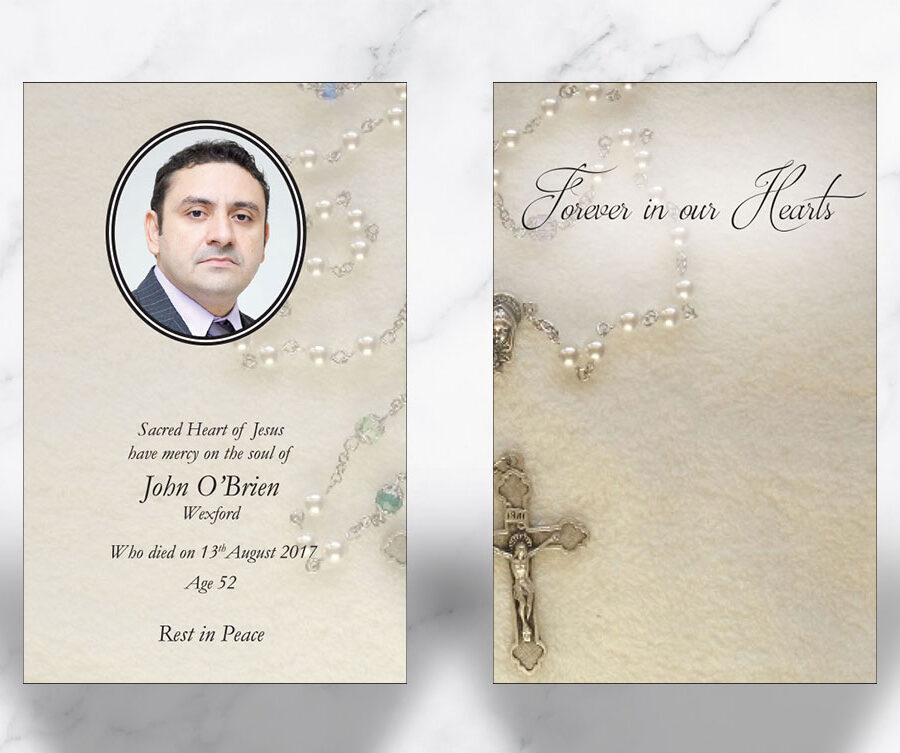 rosary cross wallet cards