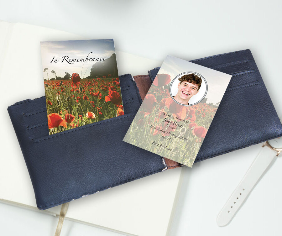poppy field wallet cards