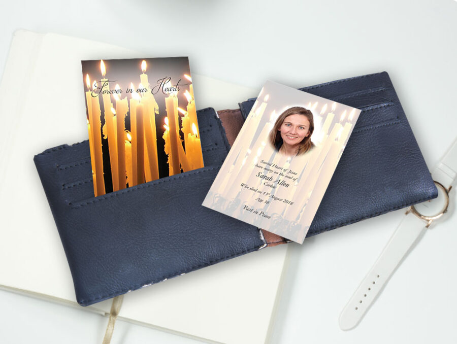 candles wallet cards