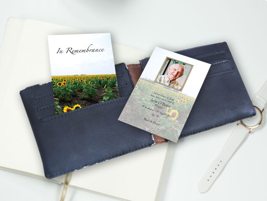 sunflowers wallet cards