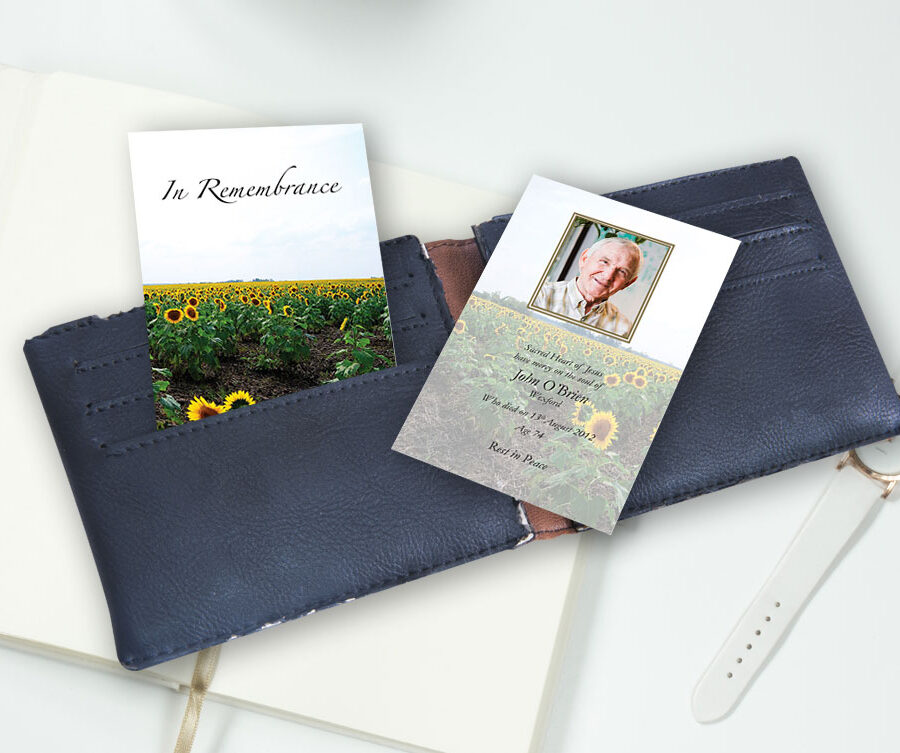 sunflowers wallet cards