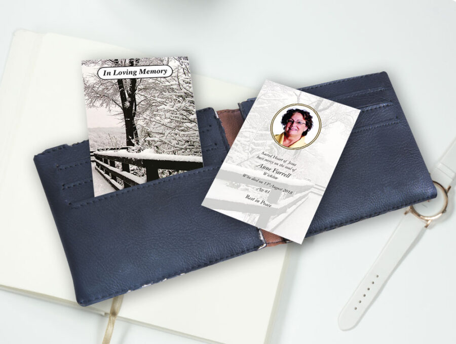 snowy park wallet cards