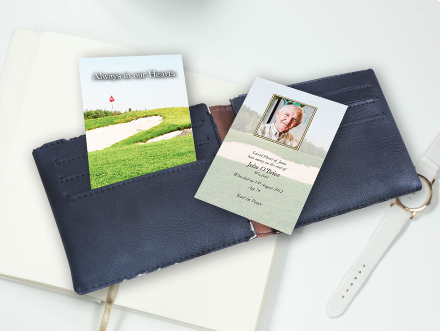golf course wallet cards