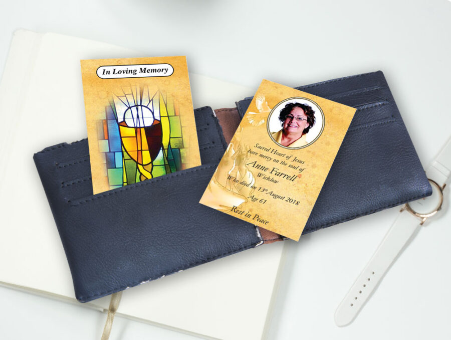 stained glass wallet cards