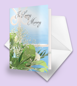 Floral Memorial Card