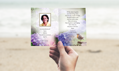 Holding Memorial Card