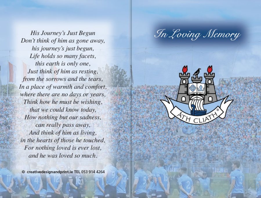 Dublin GAA Memorial Cards