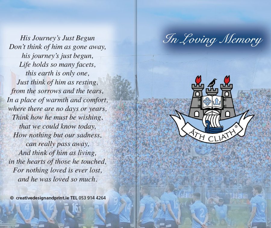 Dublin GAA Memorial Cards