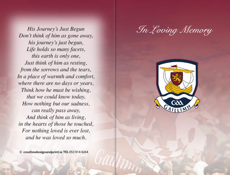 Galway GAA Memorial Cards