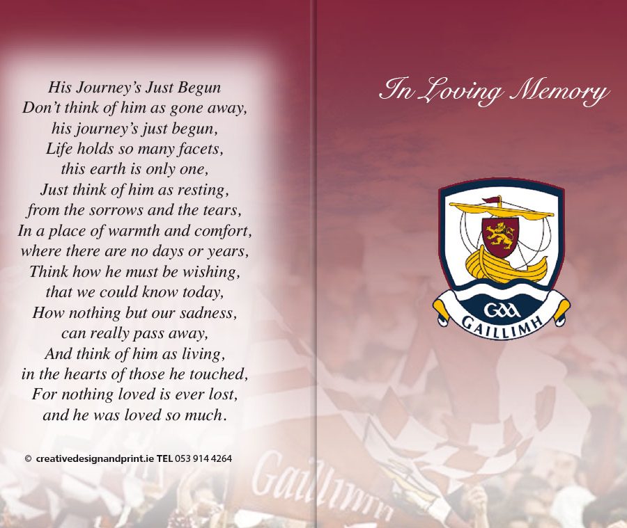 Galway GAA Memorial Cards