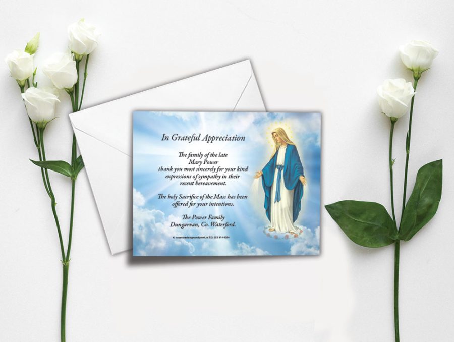 Our Lady Acknowledgement Card