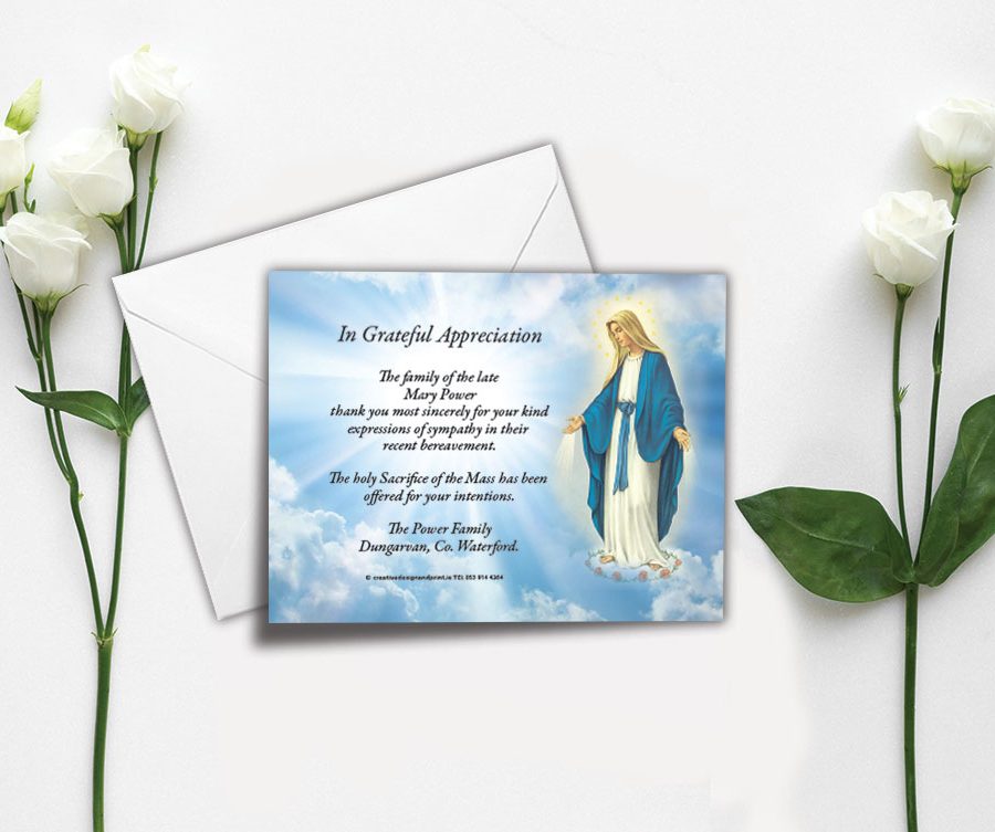 Our Lady Acknowledgement Card