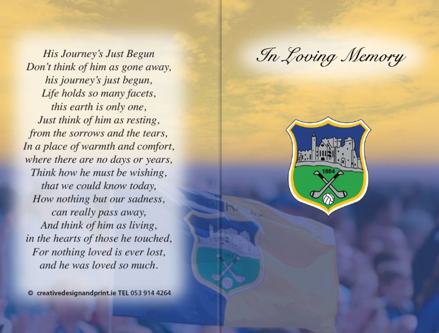 Tipperary GAA Memorial Cards