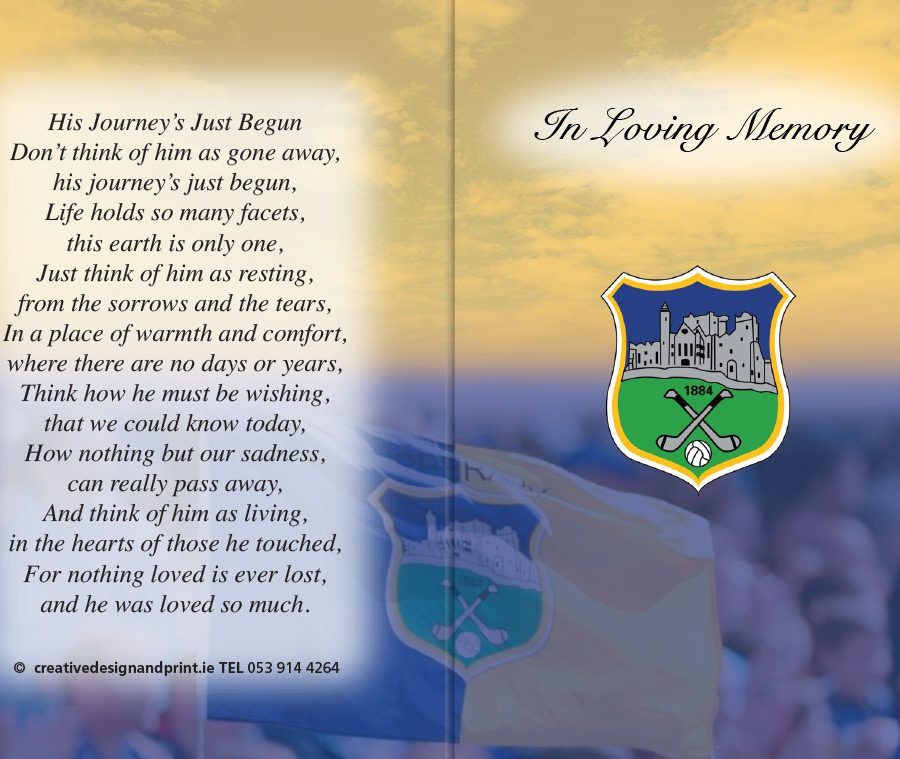 Tipperary GAA Memorial Cards