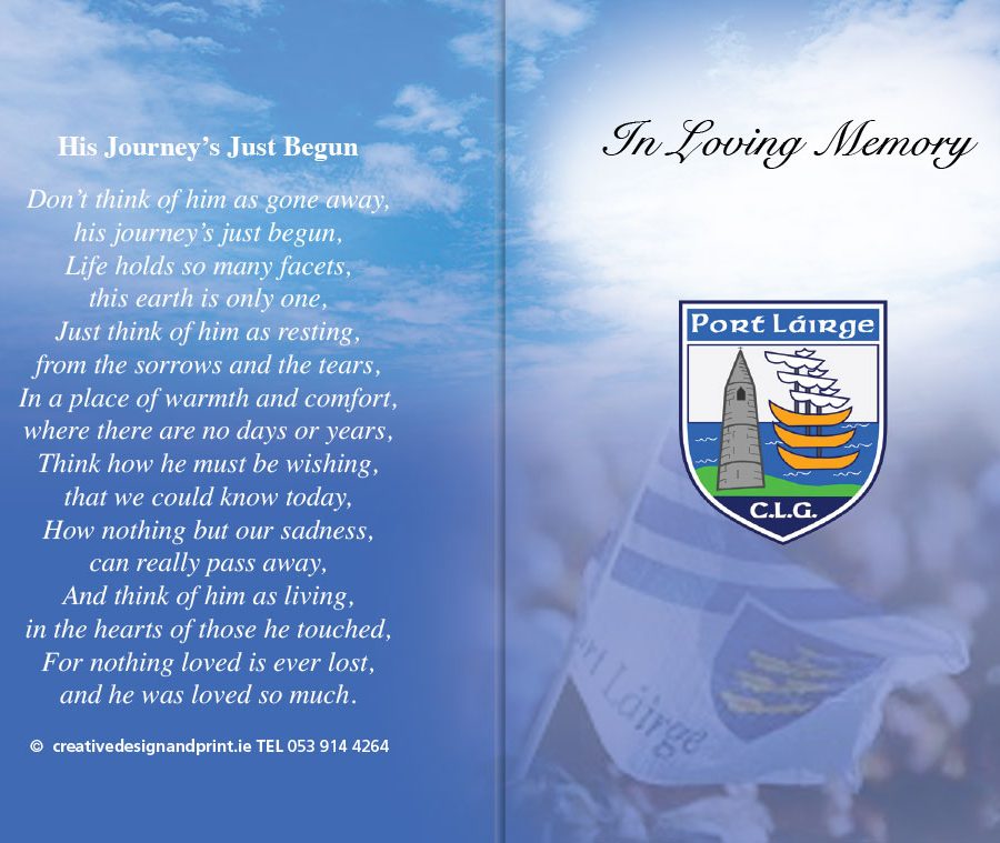 Waterford GAA Memorial Cards