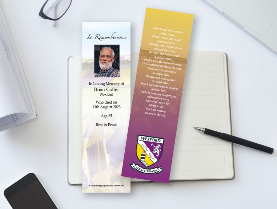 Wexford GAA Memorial Bookmarks