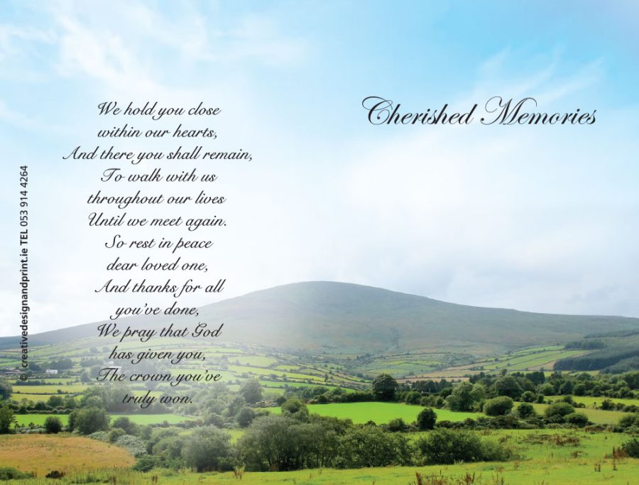 The Backstairs Mountains memorial cards