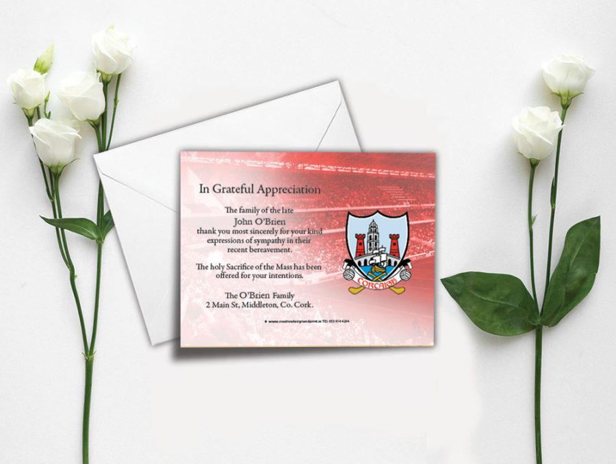 Cork GAA Acknowledgement Cards