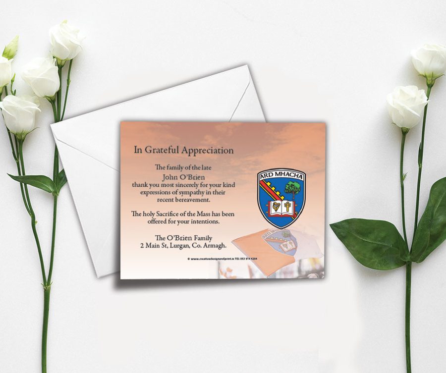 Armagh GAA Acknowledgement Cards